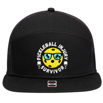 Pickleball Injury Survivor Dink Player Paddleball Team 7 Panel Mesh Trucker Snapback Hat