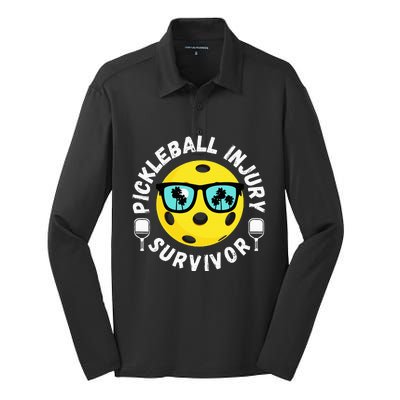 Pickleball Injury Survivor Dink Player Paddleball Team Silk Touch Performance Long Sleeve Polo