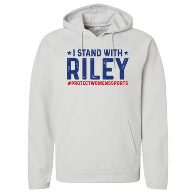 #ProtectWomensSports I Stand With Riley Gaines Performance Fleece Hoodie