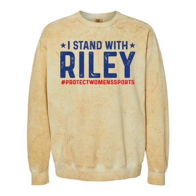 #ProtectWomensSports I Stand With Riley Gaines Colorblast Crewneck Sweatshirt