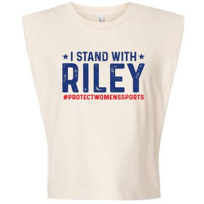 #ProtectWomensSports I Stand With Riley Gaines Garment-Dyed Women's Muscle Tee