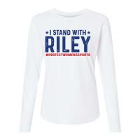 #ProtectWomensSports I Stand With Riley Gaines Womens Cotton Relaxed Long Sleeve T-Shirt