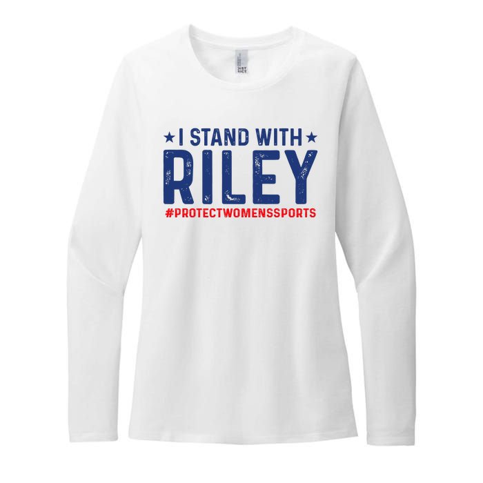 #ProtectWomensSports I Stand With Riley Gaines Womens CVC Long Sleeve Shirt