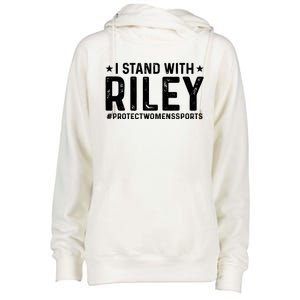 #ProtectWomensSports I Stand With Riley Gaines Womens Funnel Neck Pullover Hood