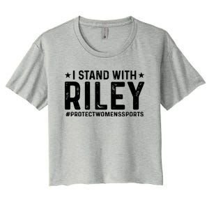 #ProtectWomensSports I Stand With Riley Gaines Women's Crop Top Tee