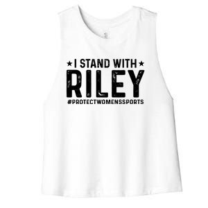 #ProtectWomensSports I Stand With Riley Gaines Women's Racerback Cropped Tank