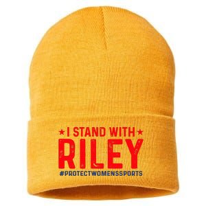 #ProtectWomensSports I Stand With Riley Gaines Sustainable Knit Beanie