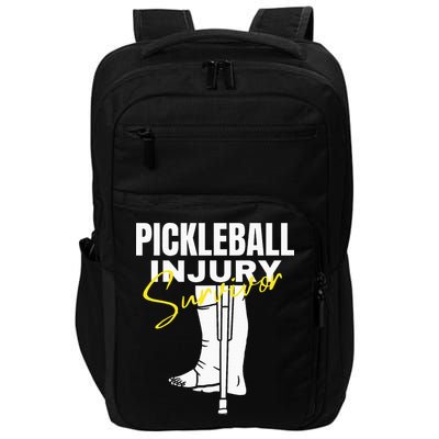Pickleball Injury Survivor Funny Dink Player Team Paddleball Impact Tech Backpack