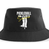 Pickleball Injury Survivor Funny Dink Player Team Paddleball Sustainable Bucket Hat