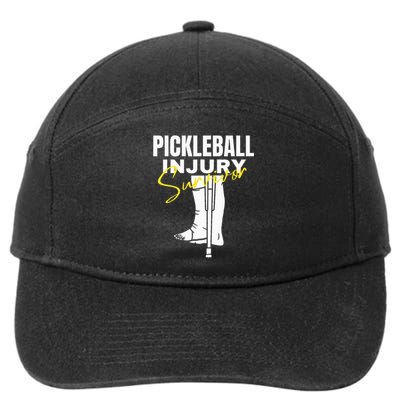 Pickleball Injury Survivor Funny Dink Player Team Paddleball 7-Panel Snapback Hat