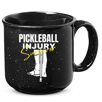 Pickleball Injury Survivor Funny Dink Player Team Paddleball 15oz Campfire Ceramic Mug