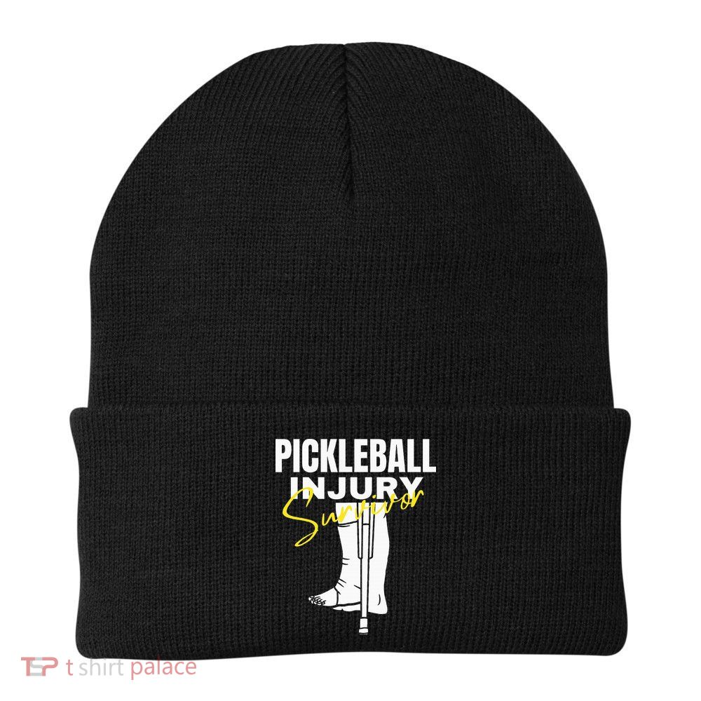 Pickleball Injury Survivor Funny Dink Player Team Paddleball Beanie