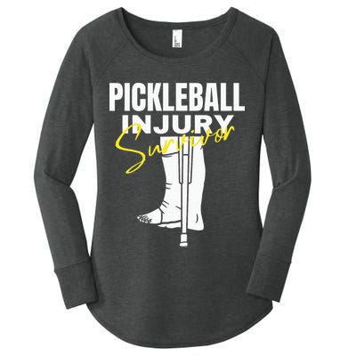 Pickleball Injury Survivor Funny Dink Player Team Paddleball Women's Perfect Tri Tunic Long Sleeve Shirt