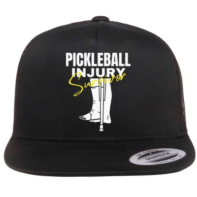Pickleball Injury Survivor Funny Dink Player Team Paddleball Flatbill Hat