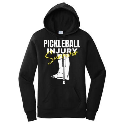 Pickleball Injury Survivor Funny Dink Player Team Paddleball Women's Pullover Hoodie