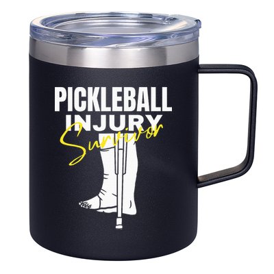 Pickleball Injury Survivor Funny Dink Player Team Paddleball 12oz Stainless Steel Coffee Mug