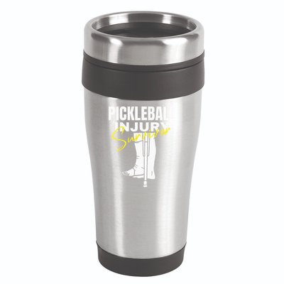 Pickleball Injury Survivor Funny Dink Player Team Paddleball 16oz Travel Tumbler