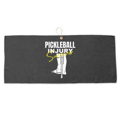 Pickleball Injury Survivor Funny Dink Player Team Paddleball Large Microfiber Waffle Golf Towel