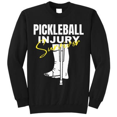Pickleball Injury Survivor Funny Dink Player Team Paddleball Tall Sweatshirt