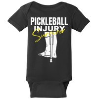 Pickleball Injury Survivor Funny Dink Player Team Paddleball Baby Bodysuit