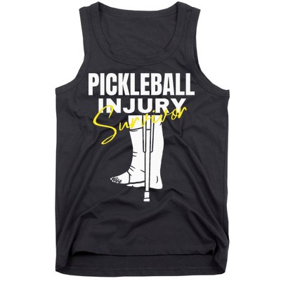 Pickleball Injury Survivor Funny Dink Player Team Paddleball Tank Top