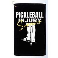 Pickleball Injury Survivor Funny Dink Player Team Paddleball Golf Towel