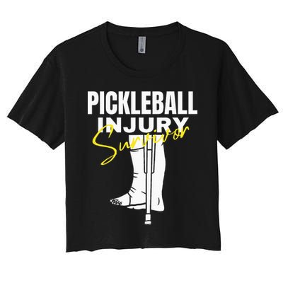 Pickleball Injury Survivor Funny Dink Player Team Paddleball Crop Top