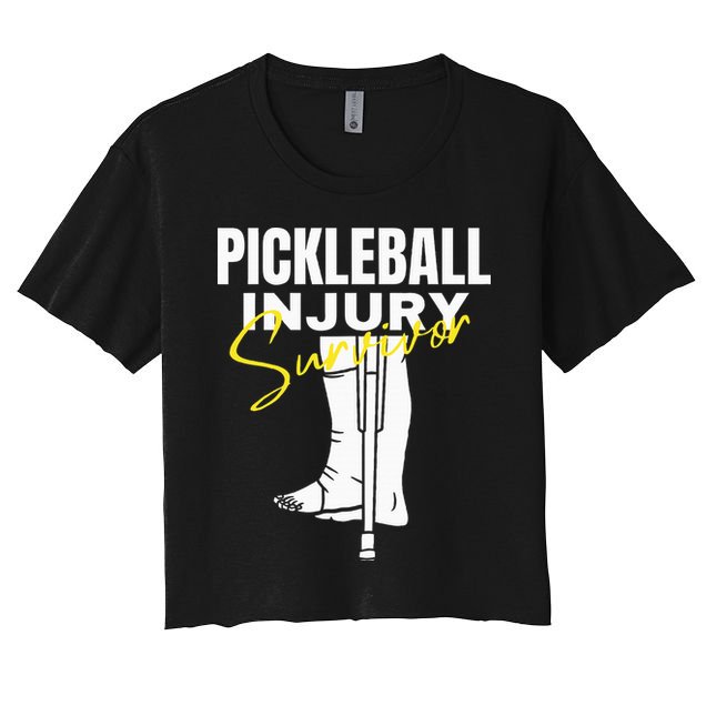 Pickleball Injury Survivor Funny Dink Player Team Paddleball Crop Top