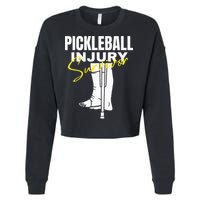 Pickleball Injury Survivor Funny Dink Player Team Paddleball Cropped Pullover Crew