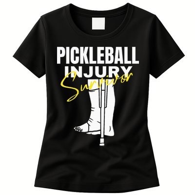 Pickleball Injury Survivor Funny Dink Player Team Paddleball Womens T-Shirt