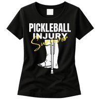 Pickleball Injury Survivor Funny Dink Player Team Paddleball Womens T-Shirt
