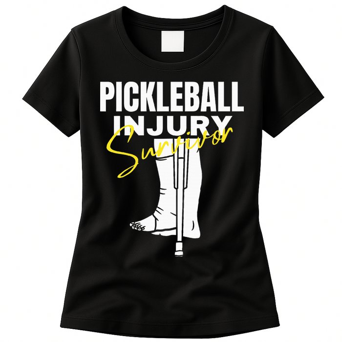 Pickleball Injury Survivor Funny Dink Player Team Paddleball Womens T-Shirt