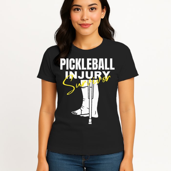 Pickleball Injury Survivor Funny Dink Player Team Paddleball Womens T-Shirt
