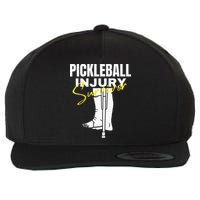 Pickleball Injury Survivor Funny Dink Player Team Paddleball Wool Snapback Cap