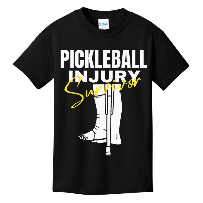 Pickleball Injury Survivor Funny Dink Player Team Paddleball Kids T-Shirt
