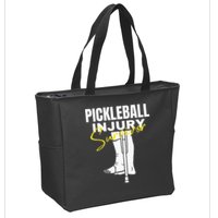 Pickleball Injury Survivor Funny Dink Player Team Paddleball Zip Tote Bag