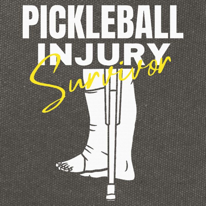 Pickleball Injury Survivor Funny Dink Player Team Paddleball Cotton Canvas Backpack
