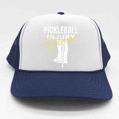 Pickleball Injury Survivor Funny Dink Player Team Paddleball Trucker Hat