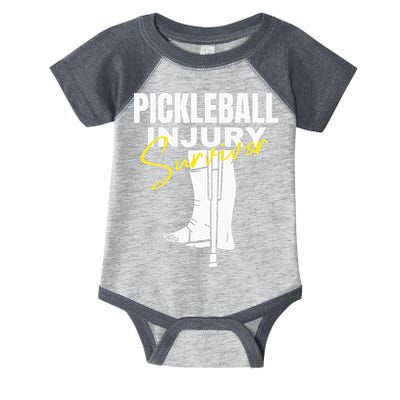 Pickleball Injury Survivor Funny Dink Player Team Paddleball Infant Baby Jersey Bodysuit