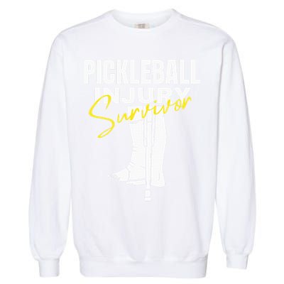 Pickleball Injury Survivor Funny Dink Player Team Paddleball Garment-Dyed Sweatshirt