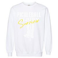 Pickleball Injury Survivor Funny Dink Player Team Paddleball Garment-Dyed Sweatshirt