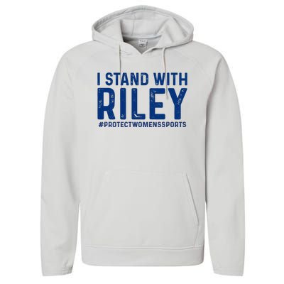 #ProtectWomensSports I Stand With Riley Gaines Performance Fleece Hoodie