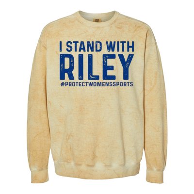 #ProtectWomensSports I Stand With Riley Gaines Colorblast Crewneck Sweatshirt