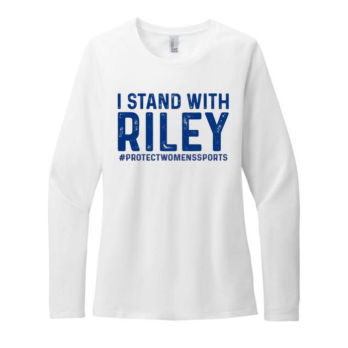 #ProtectWomensSports I Stand With Riley Gaines Womens CVC Long Sleeve Shirt