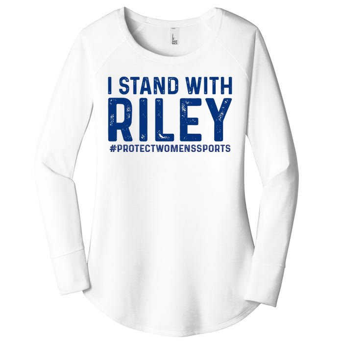 #ProtectWomensSports I Stand With Riley Gaines Women's Perfect Tri Tunic Long Sleeve Shirt