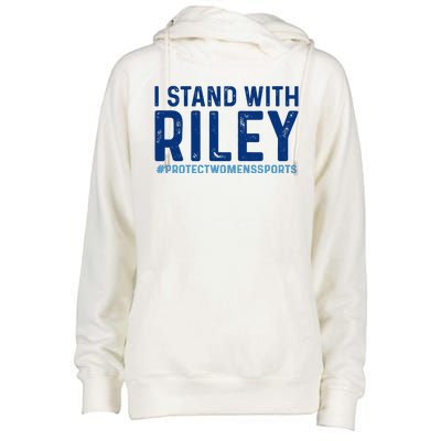 #ProtectWomensSports I Stand With Riley Gaines Womens Funnel Neck Pullover Hood