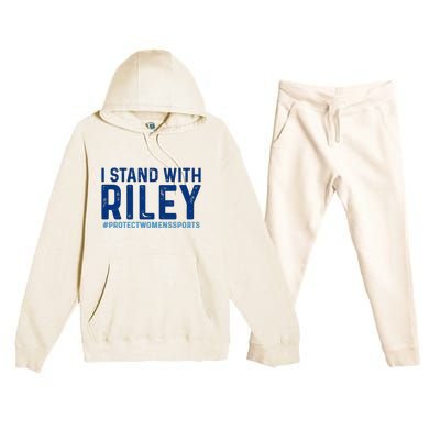 #ProtectWomensSports I Stand With Riley Gaines Premium Hooded Sweatsuit Set