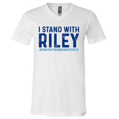 #ProtectWomensSports I Stand With Riley Gaines V-Neck T-Shirt