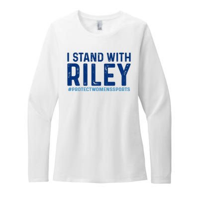 #ProtectWomensSports I Stand With Riley Gaines Womens CVC Long Sleeve Shirt