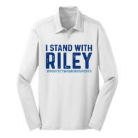 #ProtectWomensSports I Stand With Riley Gaines Silk Touch Performance Long Sleeve Polo